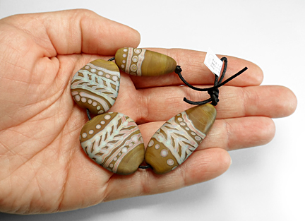 Renee Wiggins Batik Stone Beads